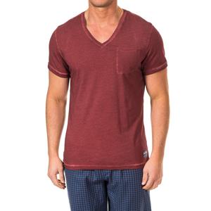 Tommy Hilfiger Camiseta manga corta y cuello en pico 2S87904584 hombre S bordeaux
