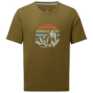 Sherpa  Bali Retro Sunset Tee - T-shirt, olijfgroen