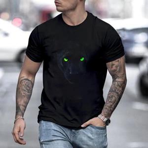 WowClassic Heren T-shirts Korte Mouw 3D Geprinte Tops Zomerkleding Grafisch Heren Streetwear O-hals Truien Zwarte Panter 6XL Tee S groen