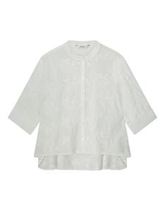 Summum 3/4 sleeve blouse 3d flower cotton 2s3054-12183