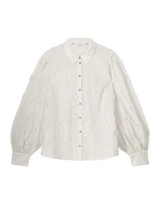 Summum Longsleeve blouse 3d flower cotton 2s3222-12183