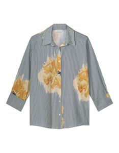 Summum Blouse flowers and stripes 2s3239-12168