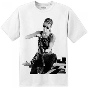 Terminator 2 Heren Sarah Connor T-shirt L wit