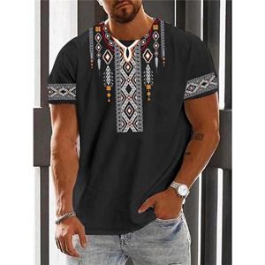 HerSight Vintage Etnische T-shirt 3D Print Kleding O-hals Mannen Tops Oversized Korte Mouw Tee Zomer Losse Mannelijke Streetwear Herenkleding S
