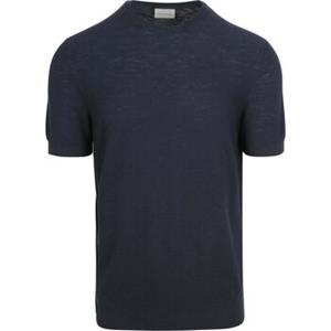 Suitable T-shirt  Piqué T-shirt Linnen Navy