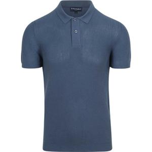 Suitable T-shirt  Respect Polo Structure Knit Blauw