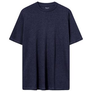 KnowledgeCotton Apparel  Linen T-Shirt - T-shirt, blauw