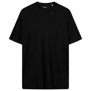 KnowledgeCotton Apparel  Linen T-Shirt - T-shirt, zwart