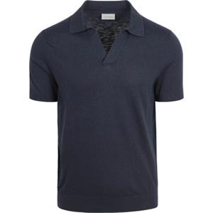 Suitable T-shirt  Polo Riva Linnen Navy