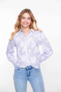 Geisha 53142-21 blouse stiped with flowers