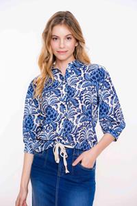 Geisha 53262-20 010 blouse off-white/blue