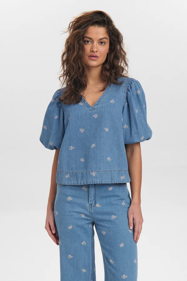 Nümph Numph nuibiza blouse medium blue denim