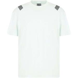 Ea7 Emporio Armani T-shirt  Visibility 7 Lines T-Shirt Pale Blue Mint