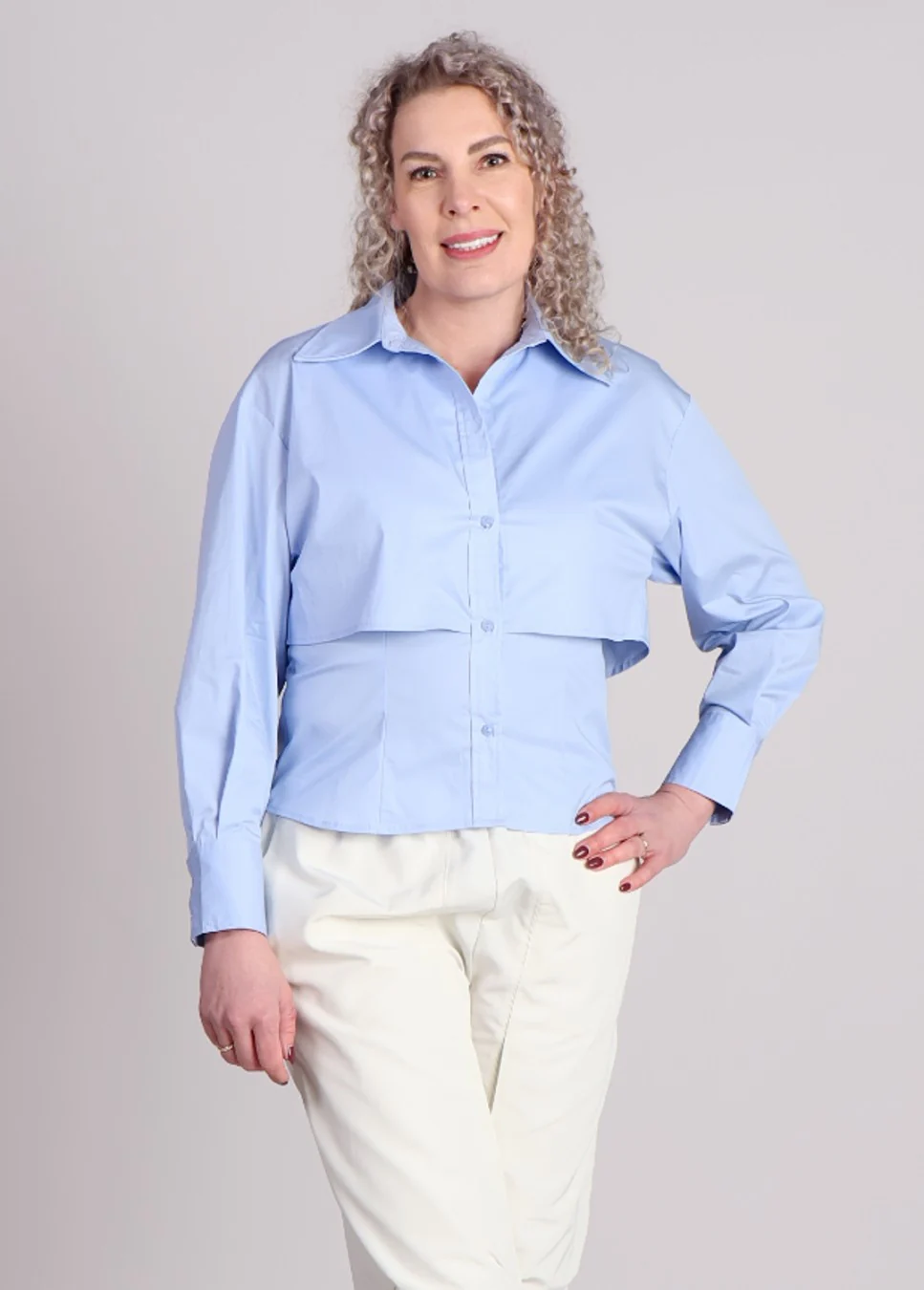 Co'Couture Sandy blouse double layer licht