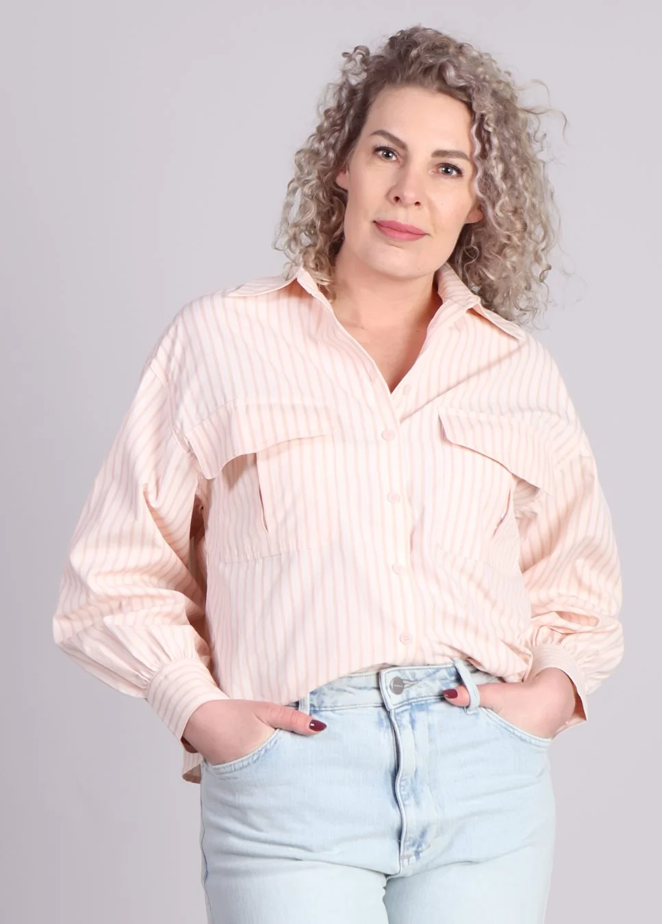 Grace & Mila Phoebe blouse oversized gestreept