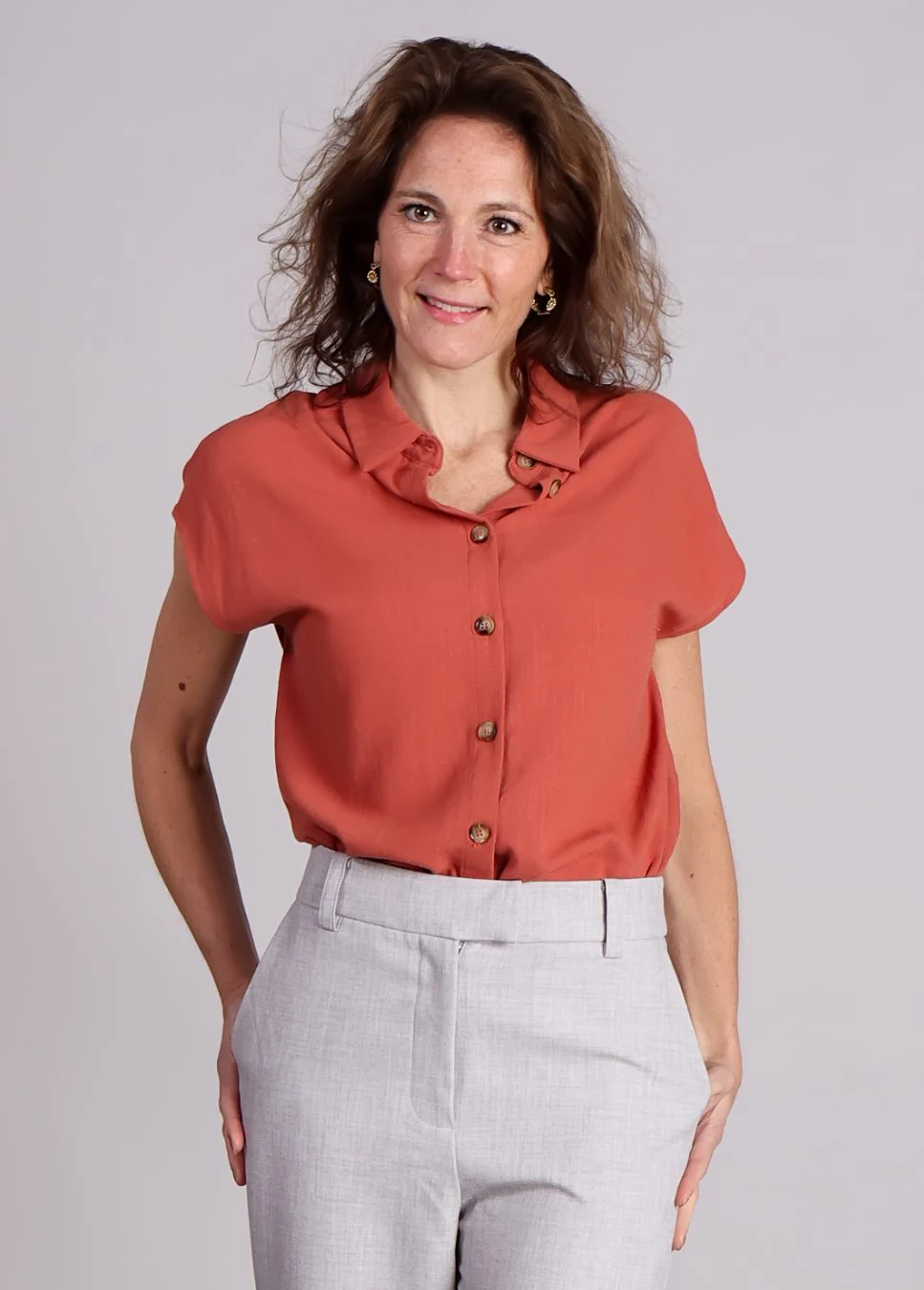 Grace & Mila Perez blouse terracotta