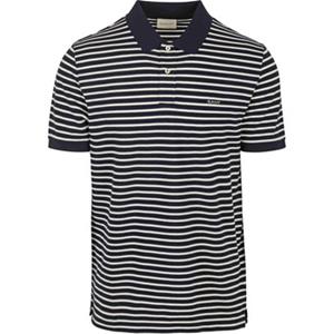 Gant T-shirt  Poloshirt Pique Navy Streep