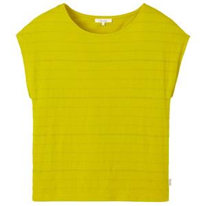Tranquillo  Women's Lockeres Shirt aus Ajour-Jersey - T-shirt, geel
