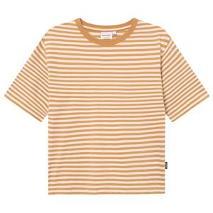 Dedicated  Women's T-Shirt Vadstena Stripes - T-shirt, beige
