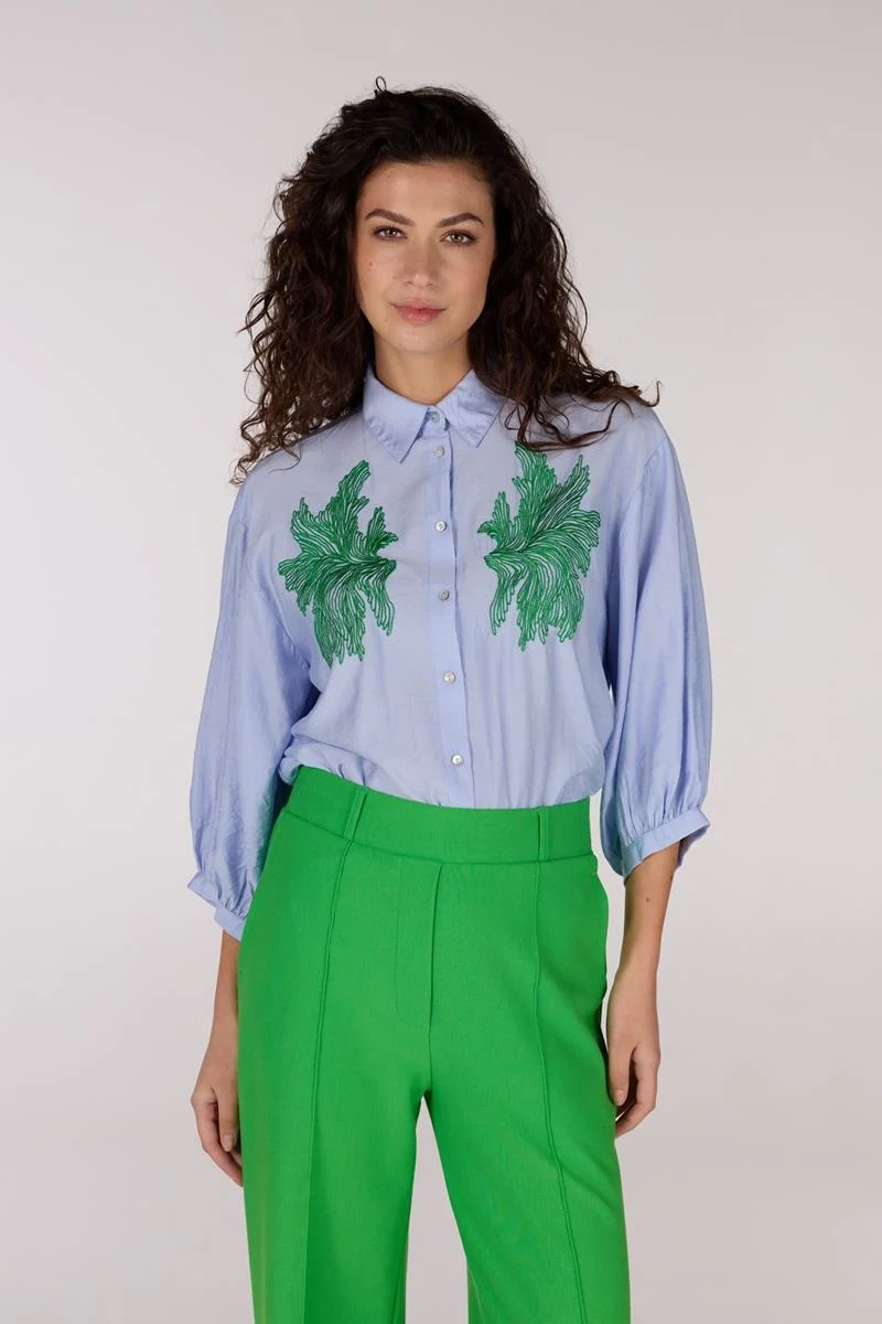 Jansen Amsterdam Odessa ss25 blouse fs 707 light blue