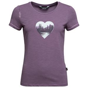 Chillaz  Women's Gandia Mountain Heart T-Shirt - T-shirt, purper