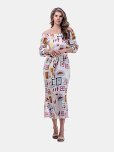 Mucho Gusto  dress cinque terre 2 tropical patches print