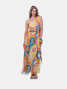 Mucho Gusto  jurk cadiz kleurrijke cirkel print