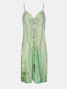 Mucho Gusto  jurk naxos groen paisley