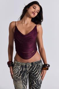 Jaded London Lavinia Backless Fringe Top