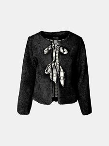 Mucho Gusto Jas teddy zwart