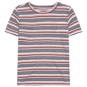 KnowledgeCotton Apparel  Women's Regular Linen Stripe - T-shirt, meerkleurig