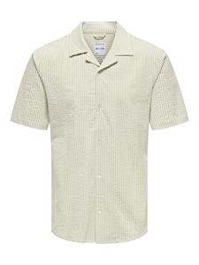 Only & Sons onslounge reg ss resort seersucker 22032634 cloud dancer