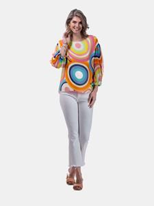 Mucho Gusto  blouse cala d'or kleurrijke cirkel print