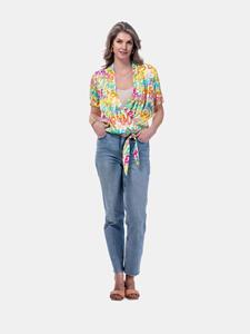 Mucho Gusto  blouse crete kleurrijk amare gnare print