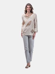 Mucho Gusto  blouse malediven creme zeeschelpenprint