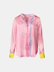 Mucho Gusto  blouse monza roze kleurrijke kettingen
