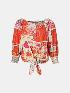 Mucho Gusto  blouse ponza rood hart elegantie