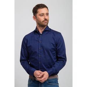 Suitable Overhemd Lange Mouw  Overhemd Navy Blauw Twill DR-04
