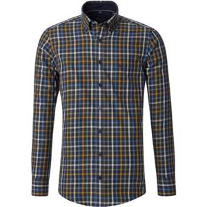 Casa Moda Overhemd Lange Mouw  Overhemd Ruiten Navy