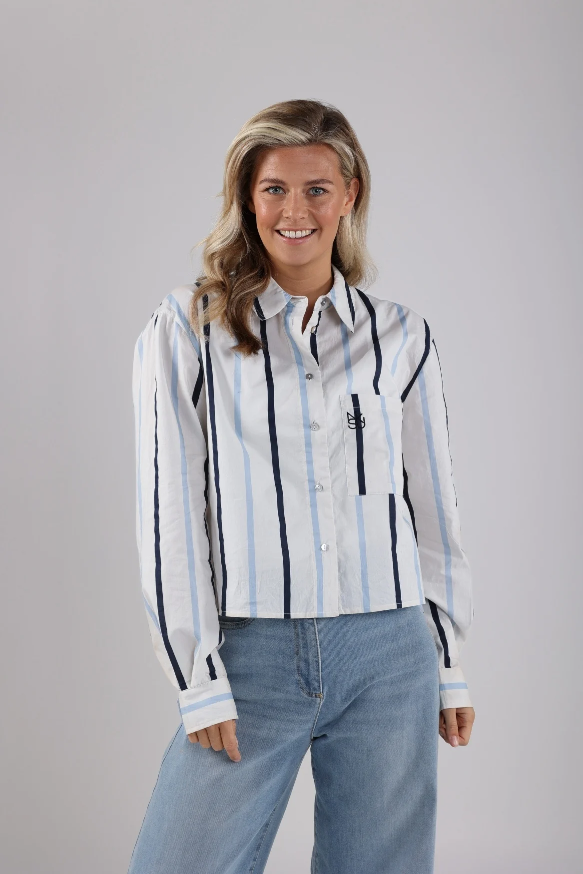 Nukus Nks02055 46 sorrento blouse stripe sky