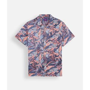 Oxbow Overhemd Lange Mouw  Viscose bedrukt overhemd met korte mouwen TROPICS