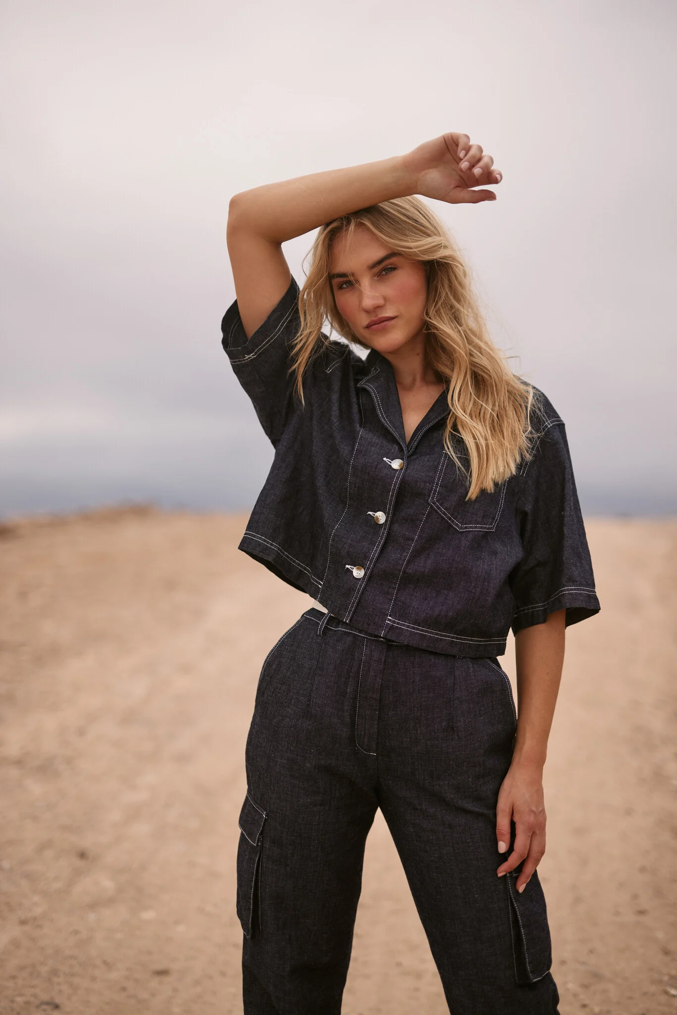 Nukus Nks02069 251 charlie blouse dark denim