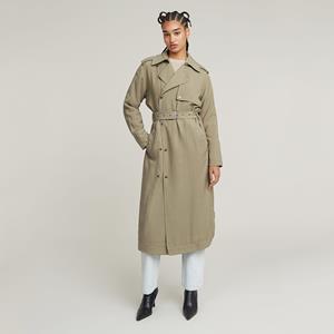 G-Star RAW Fluid Trenchcoat - Groen - Dames