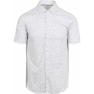 Desoto Overhemd Lange Mouw  Short Sleeve Jersey Overhemd Print Wit