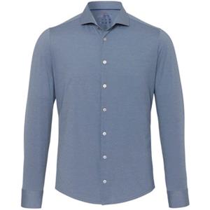 Pure Overhemd Lange Mouw  The Functional Shirt Grijs Blauw