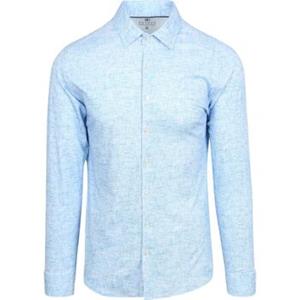 Desoto Overhemd Lange Mouw  Overhemd Monochrome Blauw