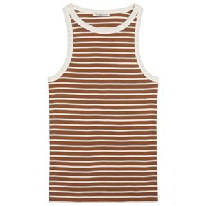KnowledgeCotton Apparel  Women's Striped Racer Rib Top - Top, bruin