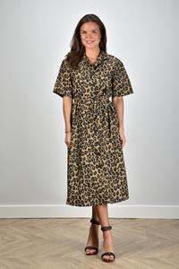 Aspesi jurk met ceintuur dierenprint