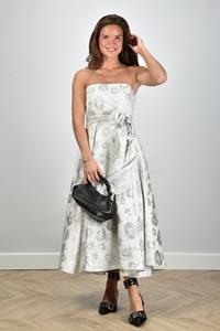 Psophia strapless jurk 206DRS2345 silver