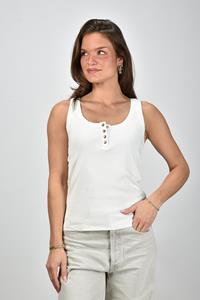 Anine Bing top Alessia A-08-10316-IVY2 met drukknoopjes wit